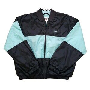 Vintage 90s Nike White Tag Size Large Mens Full Zip Track Jacket Colorblock